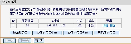 fast路由器虚拟服务器端口映射效果