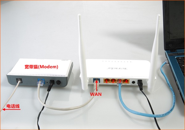 宽带是电话线接入时，Win8电脑和路由器的正确连接方式