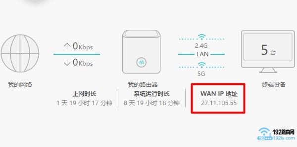 查看路由器WAN口IP地址