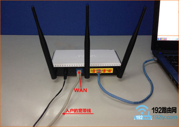 路由器WAN接口连接入户网线，电脑连接到LAN接口