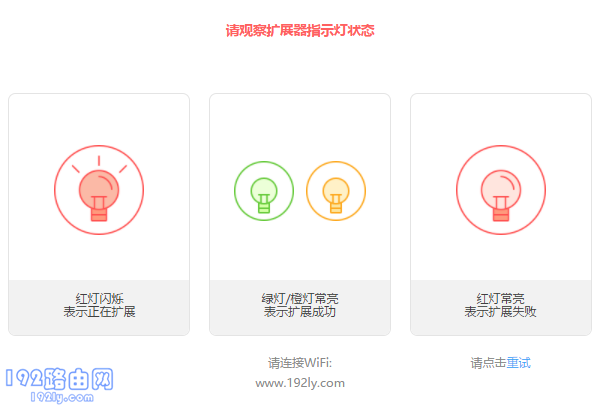 观察指示灯状态，判断设置是否成功