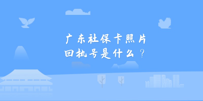 广东社保卡照片回执号是什么？