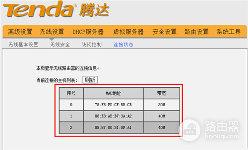 腾达 AC9 无线路由器查看蹭网方法