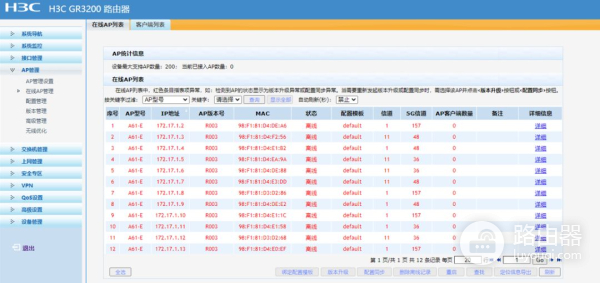 企业华三GR3200路由器带AC管理调试