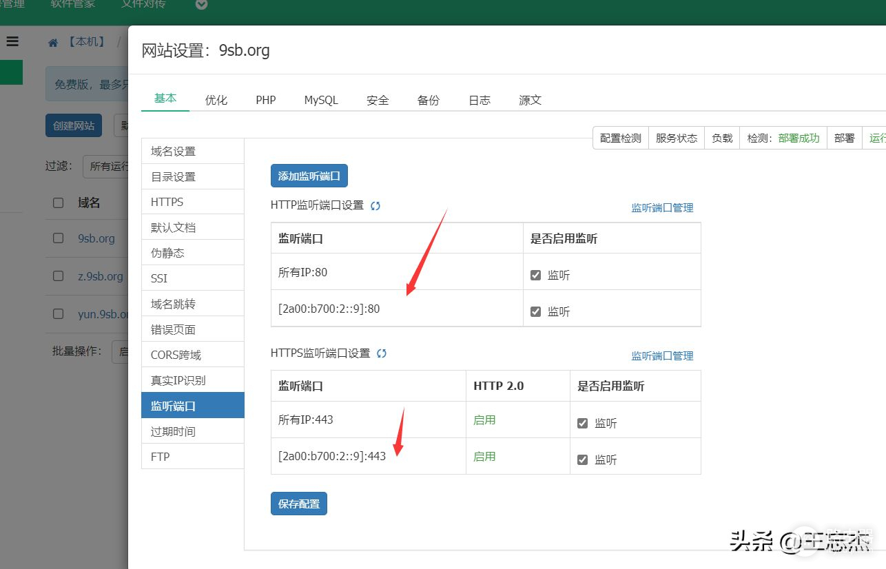 配置网站IPV6解析，开启家用宽带公网IPV6地址