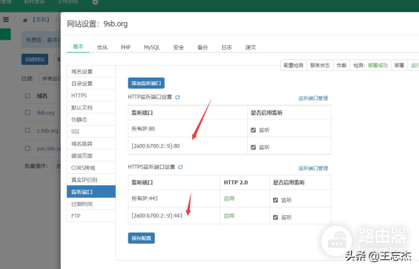 配置网站IPV6解析，开启家用宽带公网IPV6地址