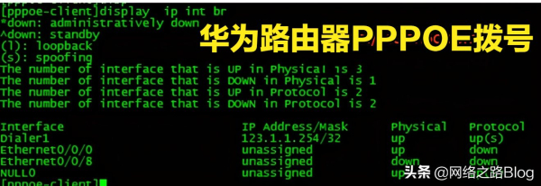 PPPOE拨号之六：华为路由器 PPPoE拨号配置