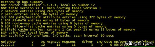 动态路由协议BGP·基本实验(动态路由协议配置实验)
