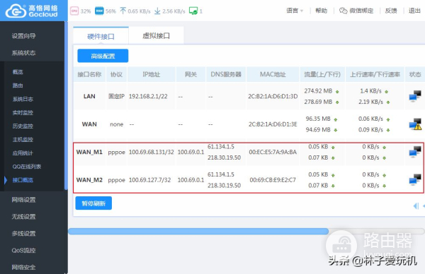 高恪固件多线设置中单线多拨配置(高恪固件单线多拨)