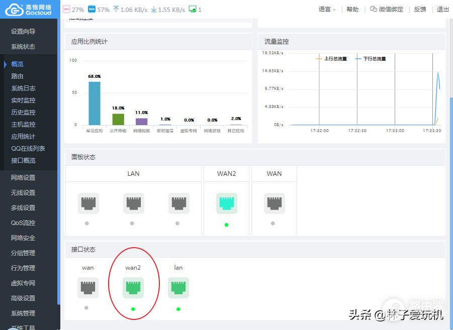 高恪固件网络设置中外网配置弹性端口配置二(高恪固件上网设置)