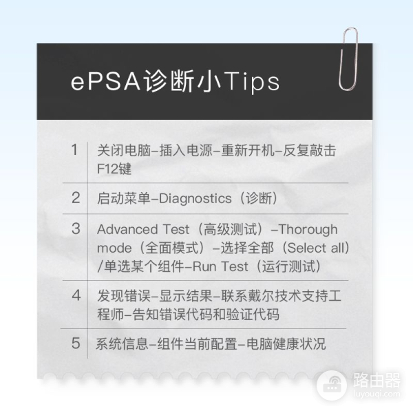 如何使用ePSA对电脑进行自检(电脑如何开机自检)
