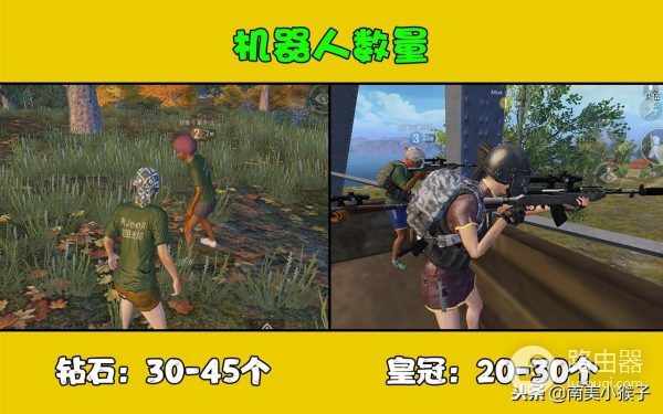 《刺激战场》每个段位电脑人数量有多少?白金45个,钻石30个