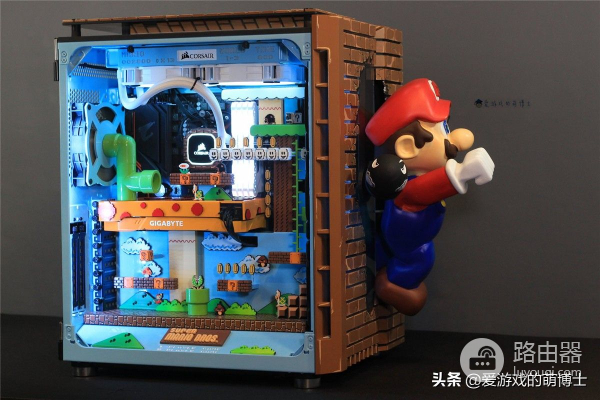 机箱内部可以看到游戏场景?DIY达人组装了马里奥主题电脑