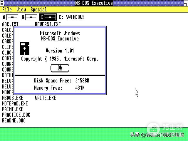 穿越时间·Windows系统的最初亮相，最早的Windows1.01终极体验