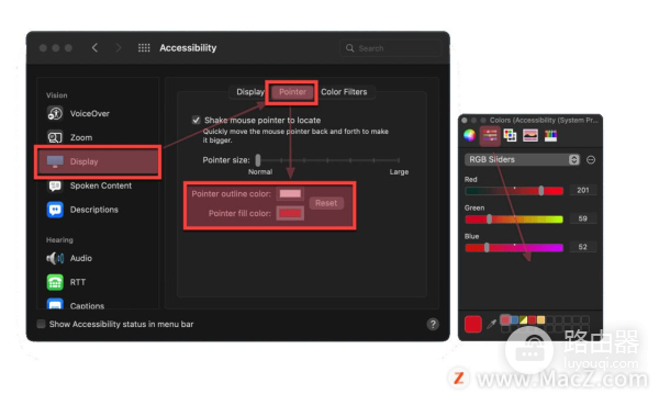 电脑鼠标如何调色调(如何在 Mac 上修改鼠标指针颜色?)