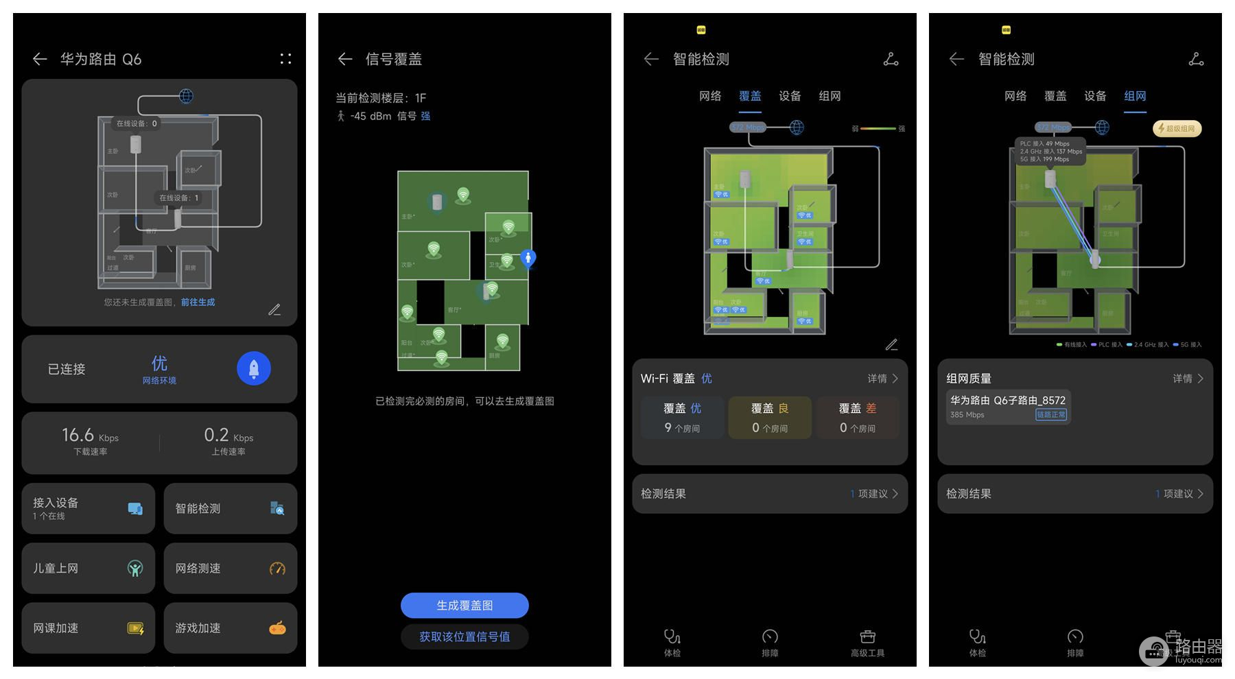 多路由器组网 华为(“三链路超级组网”清扫全屋WiFi信号死角，开箱华为路由Q6)