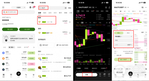 对抗通胀?OKX购买Tether Gold (XAUt)黄金代币