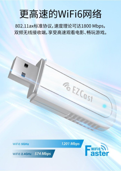 wifi线怎么插(没有网线怎么连WiFi网络？WiFi6 USB 无线网卡 EZC-5601)