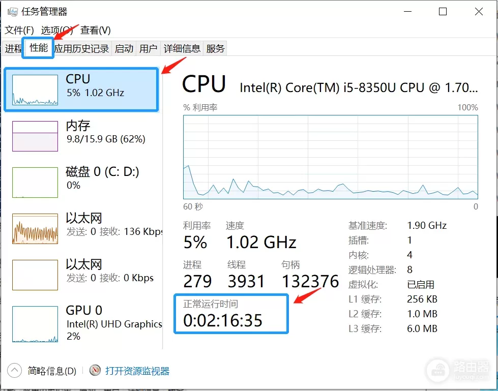 如何查看Win10电脑开机运行了多长时间(如何查电脑开机时间)