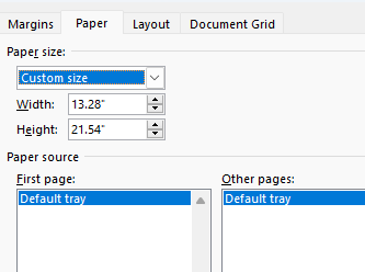 word打印区域如何设置？自定义纸张尺寸教程