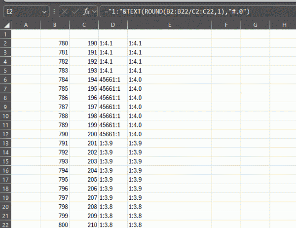 excel除法计算结果变日期数字？1:4格式报错解决方法