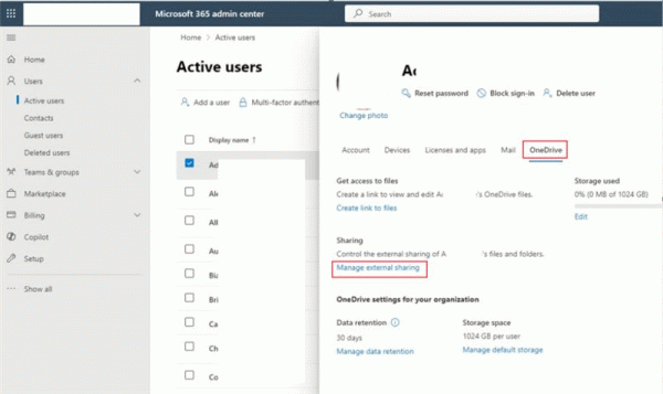 onedrive外部分享权限限制教程：针对特定账号或群组设置组织内分享