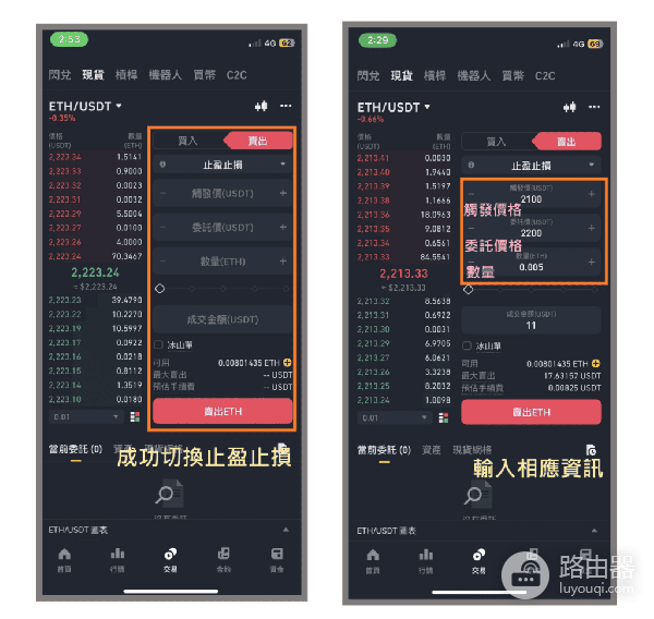b安现货卖ETH最全实操,限价单、市价单、止盈止损单、追踪止损单、OCO