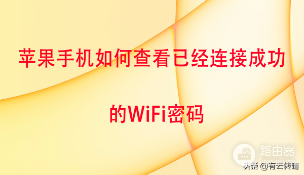 怎么查看苹果手机上的wifi密码(苹果手机在忘记WiFi密码的情况下如何查看WiFi密码？)