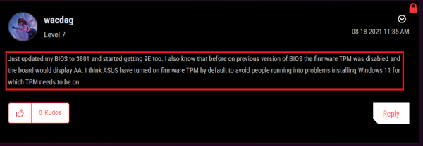 ROG X570-E GAMING主板开机显示9E代码恢复为AA代码的方法