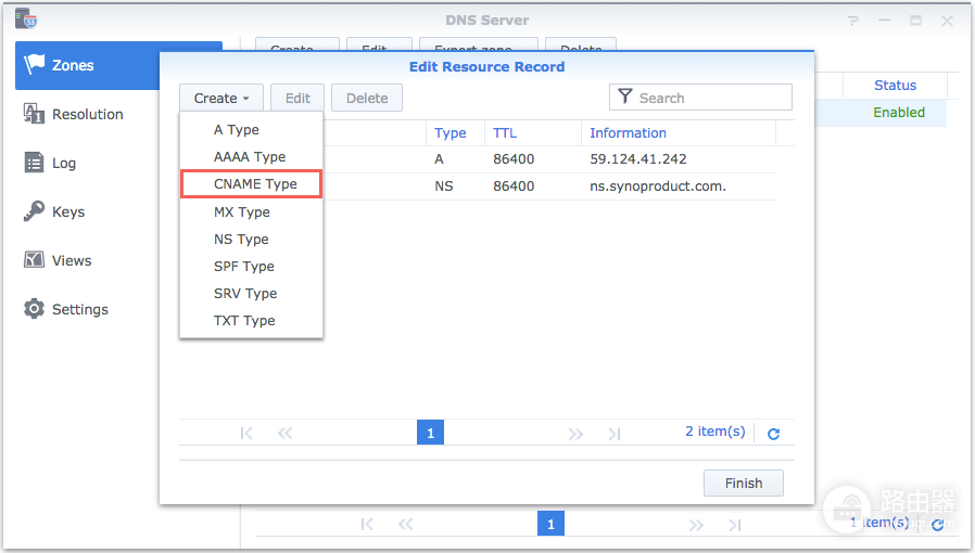 wifi的搜索域怎么设置(如何通过 Synology DNS Server 设置域)