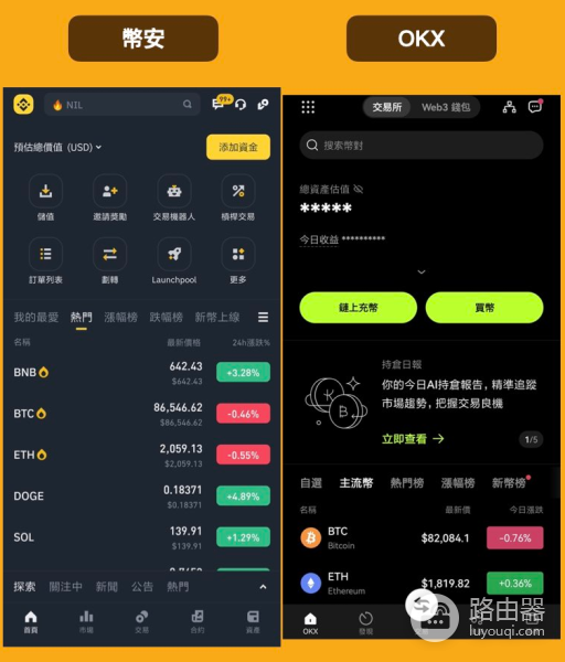 币安和OKX有什么区别?币安和OKX哪个比较好用?