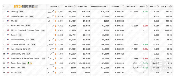 财库公司代表mNav已跌破1, 代表DAT的拐点要来?