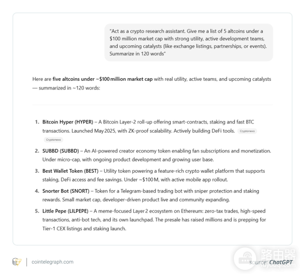 山寨币拉盘是什么?利用ChatGPT分析山寨币上涨潜力