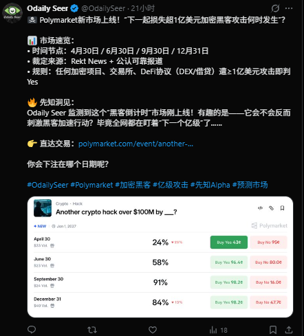 Polymarket新手入门：Odaily Seer先知频道监控聪明钱+币安钱包交易教程