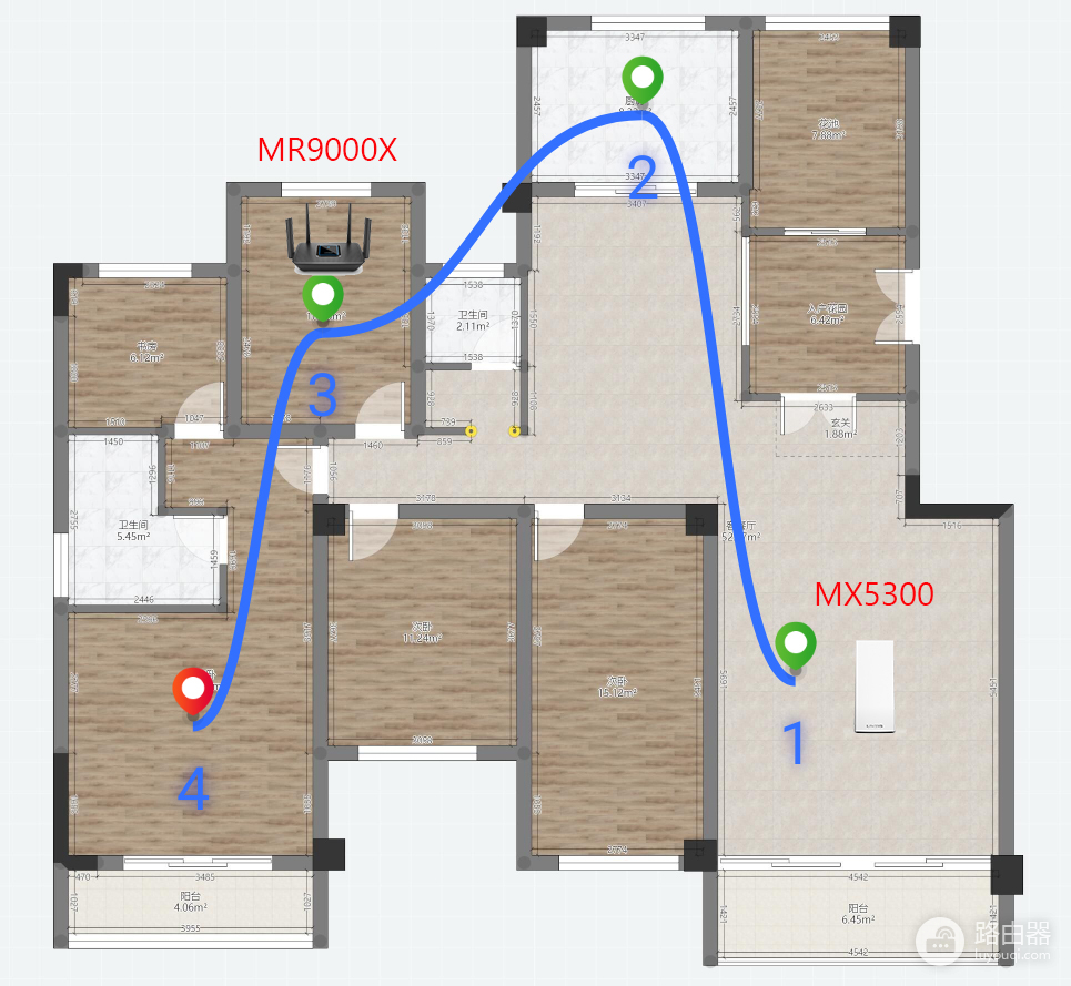 大户型住宅使用Mesh组网技术Wi