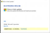 Show or hide updates提示工具将停用怎么办？Windows驱动更新隐藏方法