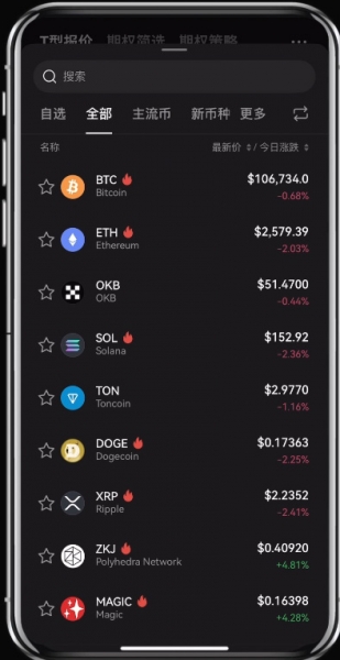 殴逸(OKX)手机APP端期权操作指南