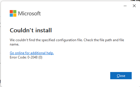 office ltsc 2024安装报错0-2048怎么办？odt部署故障解决方法