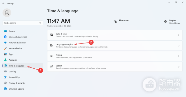 win11删除不需要的显示语言的方法