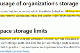 microsoft loop工作区容量限制是多少？25TB存储空间计算方法