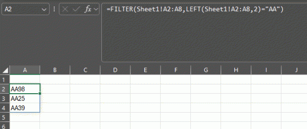 Excel怎么按开头字母自动筛选到不同工作表？指定字符引用教程