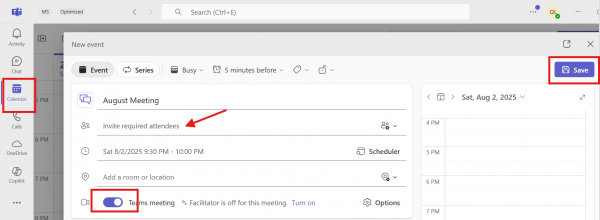 outlook创建teams会议怎么切换发件人？企业邮箱发送邀请教程