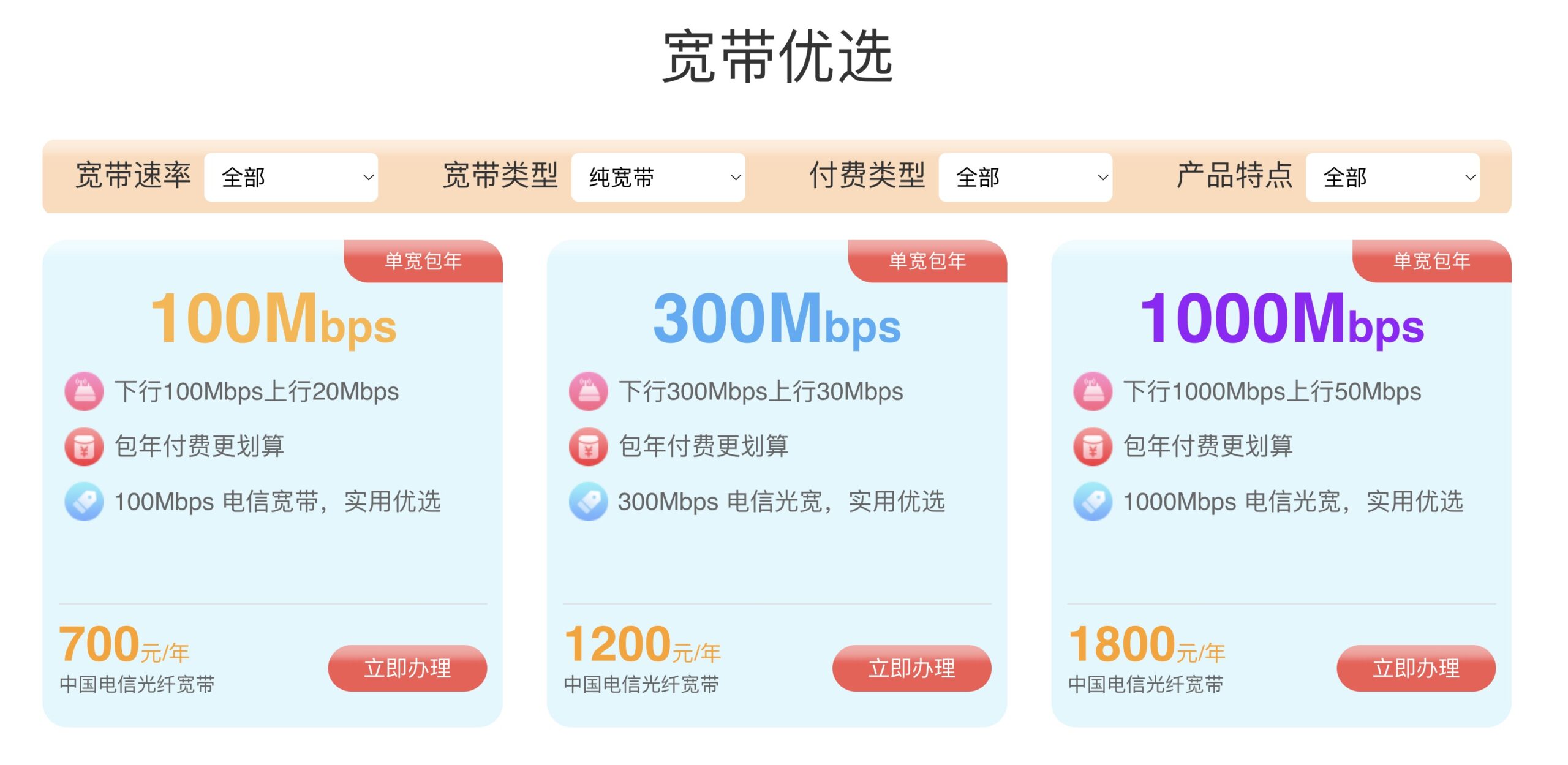 2022电信宽带套餐价格表(电信宽带多少钱一年)