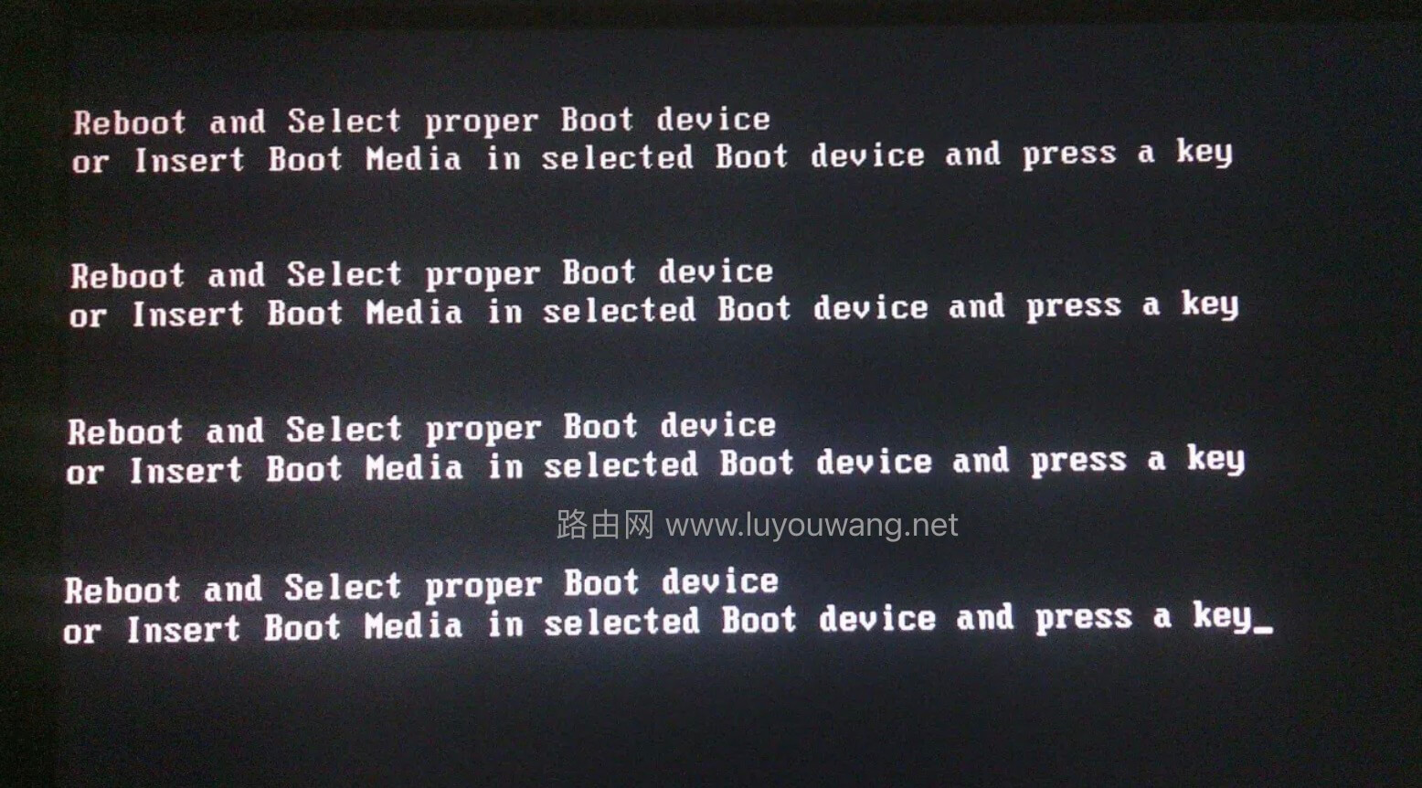 reboot and select proper boot device