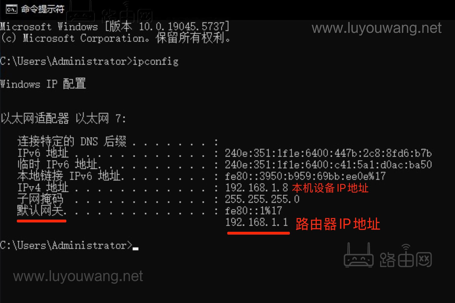 默认网关IP地址