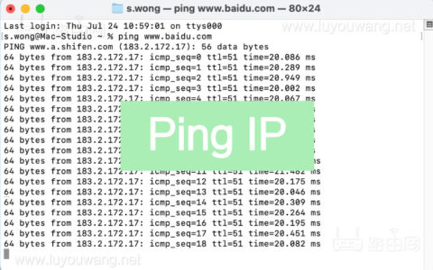 ping IP地址