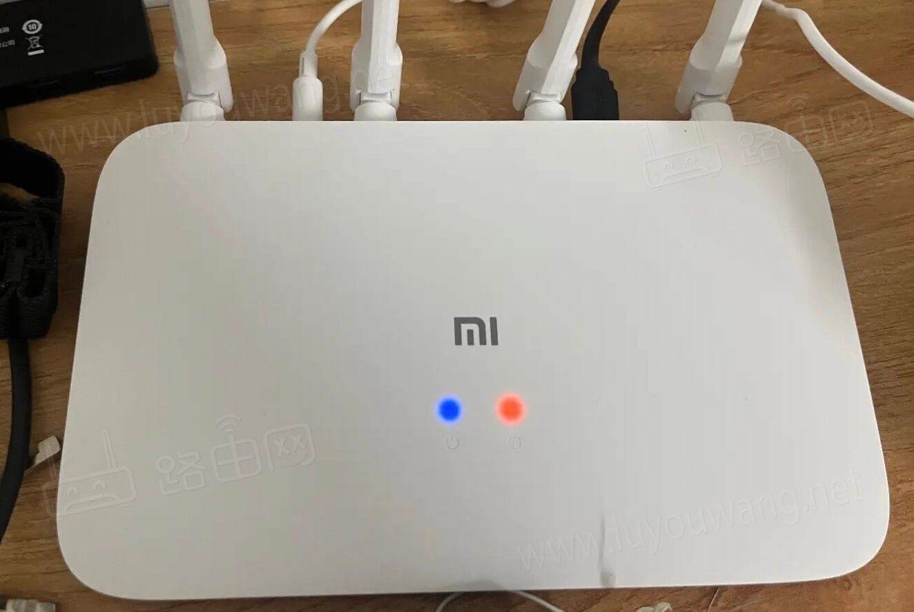 小米路由器蓝色黄色都亮怎么回事？