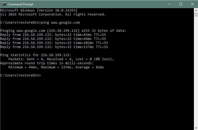 PingInternetConnectionAvailable