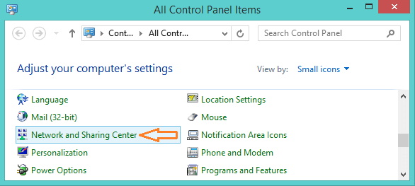 Open Network and Sharing Center