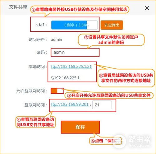 腾达 AC15 无线路由器USB文件共享功能设置